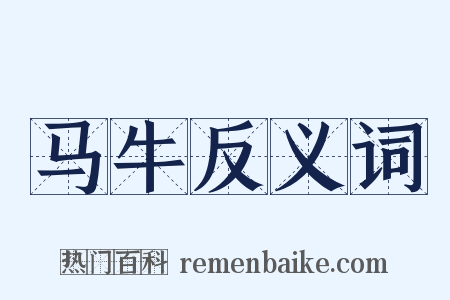 马牛反义词是什么意思的图片